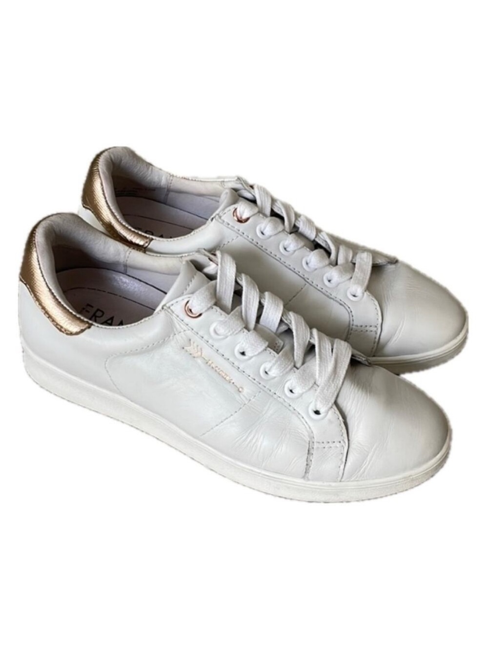 Frankie4 Jackie III Women’s Leather Sneaker Size 6 White Rose Gold Podiatrist